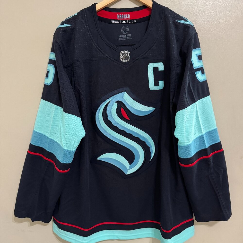 Adidas Seattle Kraken Mark Giordano Authentic NHL Hockey Jersey Size 54 H60163